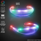 LED Light-Up Spaceman Shades – Futuristic Multi-Color Visor Glasses for Festivals, Parties, Raves, & Costumes