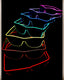Zyoz™ Wireless LED Light-Up Glasses – Neon EL Wire Party & Festival Glasses (black Lance)