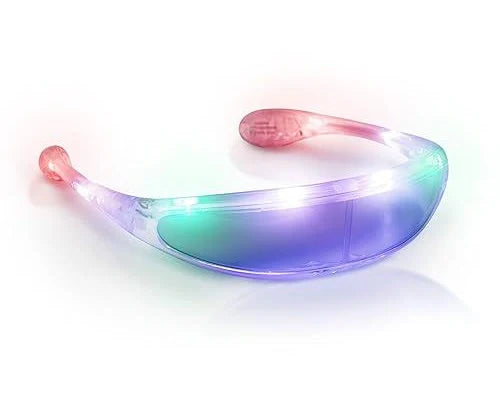 ZYOZ LED Light-Up Spaceman Shades – Futuristic Multi-Color Visor Glasses for Festivals, Parties, Raves, & Costumes Main image