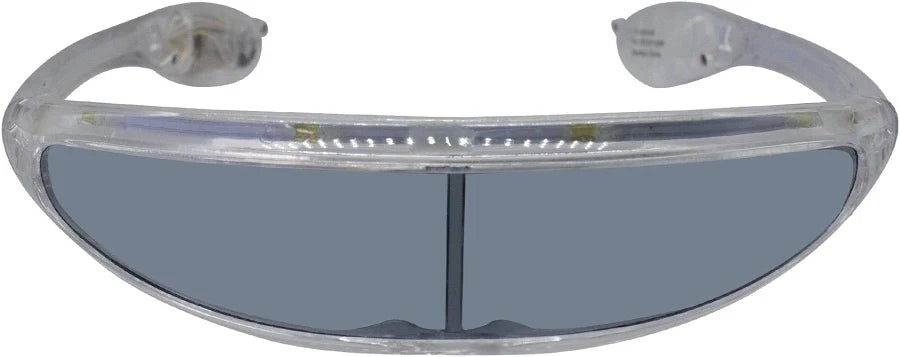 LED Light-Up Spaceman Shades – Futuristic Multi-Color Visor Glasses for Festivals, Parties, Raves, & Costumes