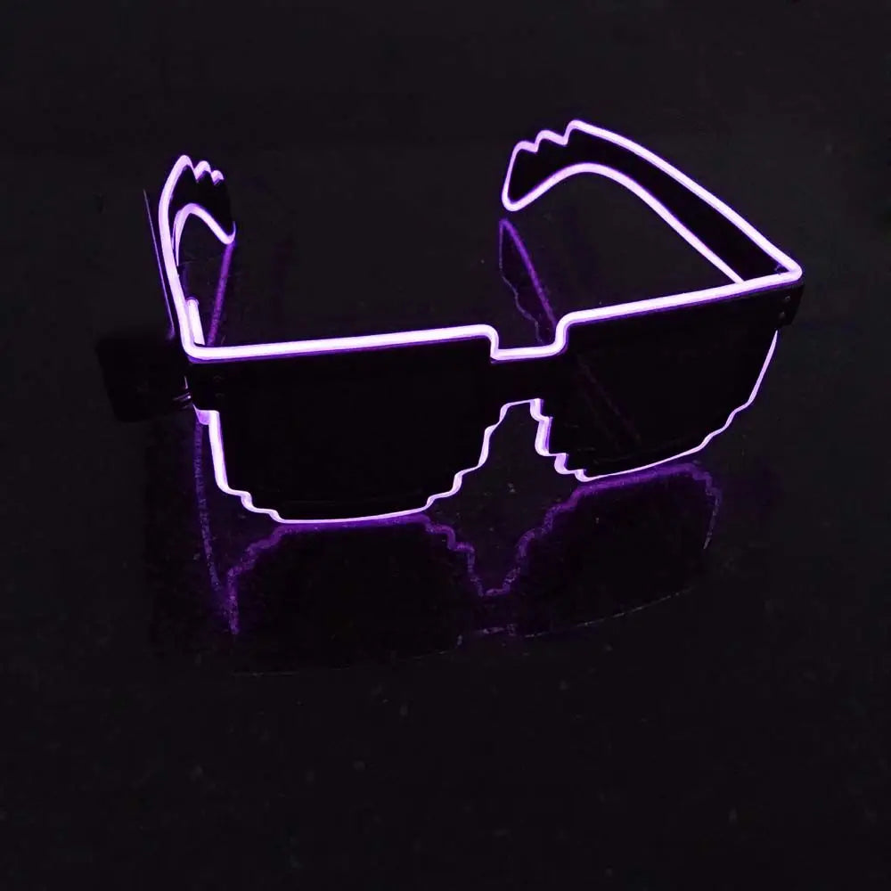 Zyoz™ LED Thug Life Wireless Glasses – Pixel Wave Neon Glow Sunglasses