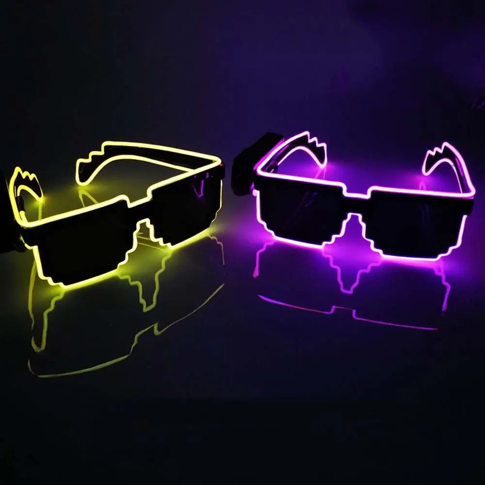 Zyoz™ LED Thug Life Wireless Glasses – Pixel Wave Neon Glow Sunglasses