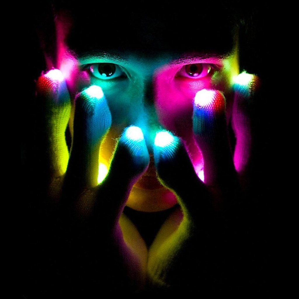 ZYOZ LED Rave Gloves – Multi-Color Light-Up Finger Glow Gloves for Festivals & Parties Main image