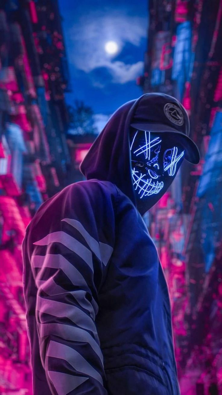 Zyoz Neon EL Wire LED Purge Mask | Glow-in-the-Dark Light-Up Costume Mask for Raves & Halloween