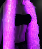 Zyoz Premium LED Faux Fur Scarf | Light-Up Glow Boa for Raves, Festivals & Winter Outfits