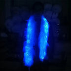 Zyoz Premium LED Faux Fur Scarf | Light-Up Glow Boa for Raves, Festivals & Winter Outfits