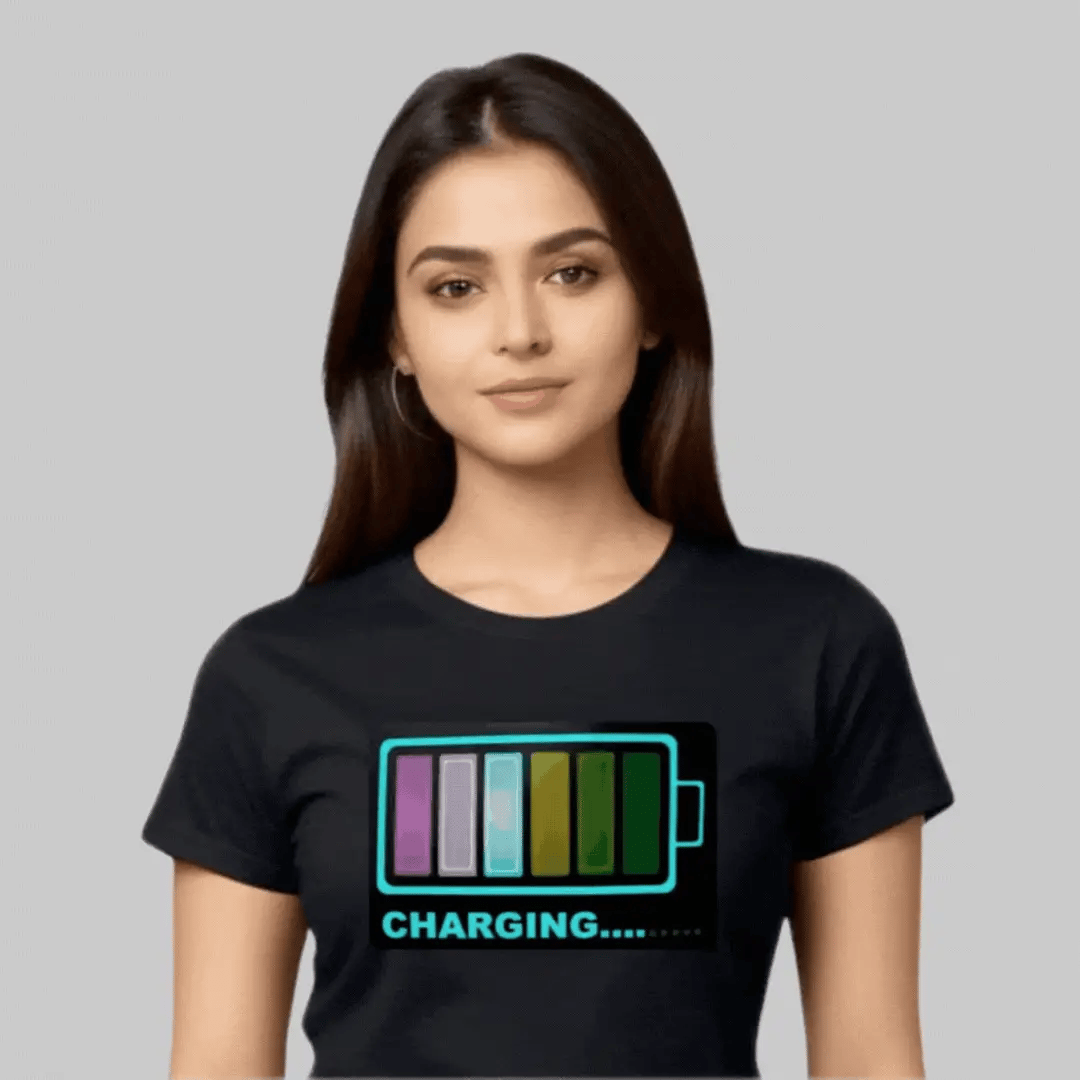Zyoz Sound-Activated LED T-Shirt Patch | Removable Music-Reactive Light-Up Glow Panel for Raves & Festivals Main image