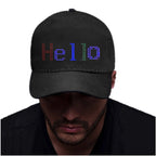 Animated Bluetooth Led Sign Hat Hip hop Street Dance Party Parade Sunscreen Hiking Night Running Fishing Cap Gift