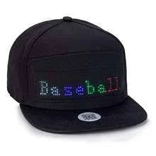 Animated Bluetooth Led Sign Hat Hip hop Street Dance Party Parade Sunscreen Hiking Night Running Fishing Cap Gift