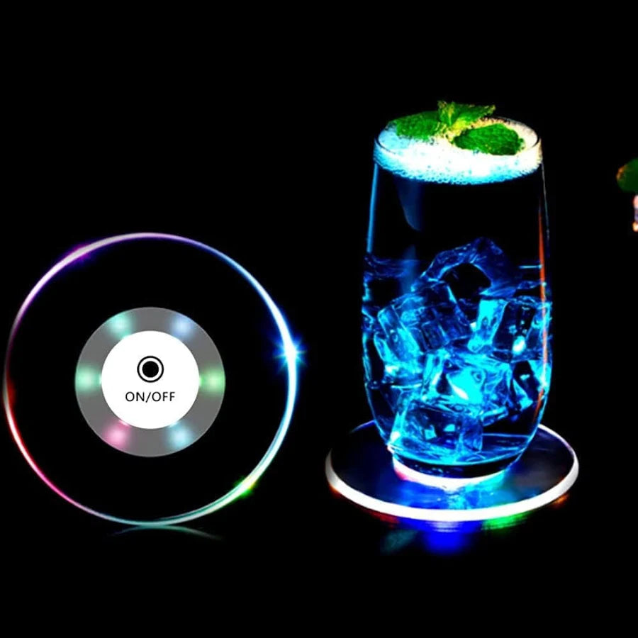LED Light Glowing Coasters For Bottle Holder,Cup Holder 1PC