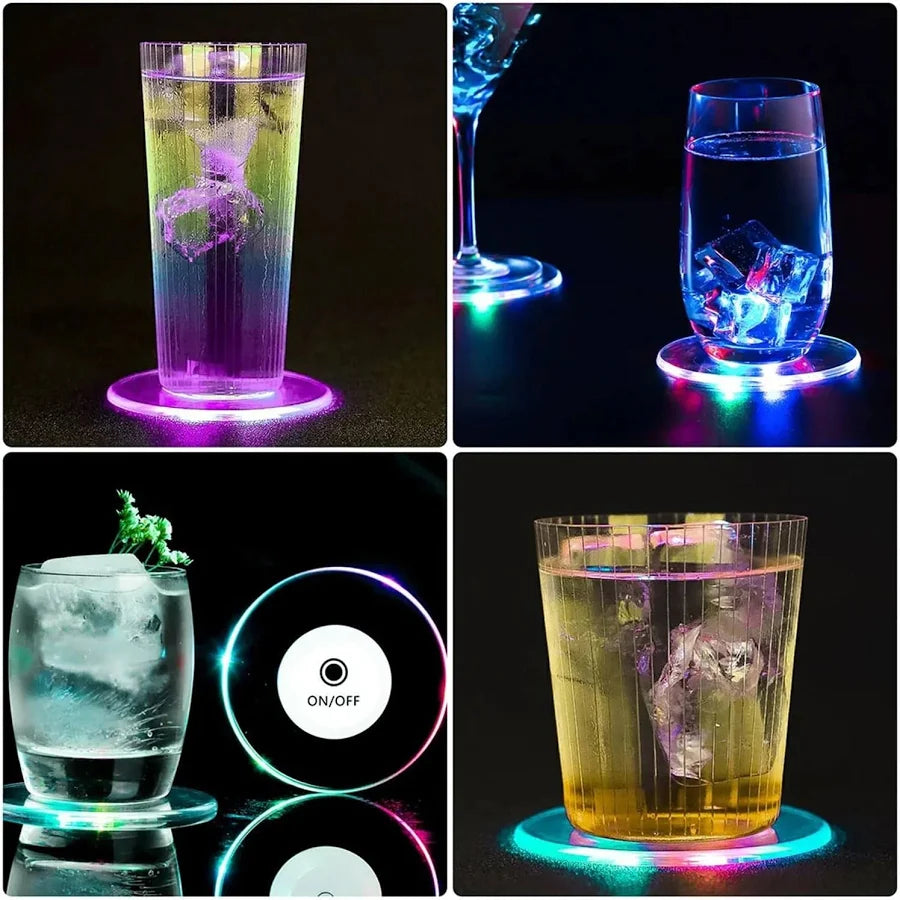 LED Light Glowing Coasters For Bottle Holder,Cup Holder 1PC