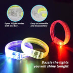 ZYOZ LED Flat Light Up Bracelets | Flashing Glow Party Wristbands Rave Bracelets 2pc