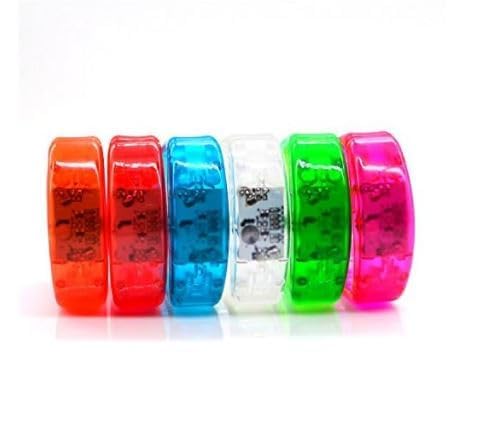 ZYOZ LED Flat Light Up Bracelets | Flashing Glow Party Wristbands Rave Bracelets 2pc