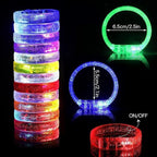 ZYOZ LED Flat Light Up Bracelets | Flashing Glow Party Wristbands Rave Bracelets 2pc