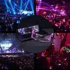Zyoz™ Cyberpunk LED Wireless Visor Glasses – Futuristic Engraved Glowing Party Glasses