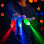 ZYOZ LED Party Finger Ring Lights (Pack of 4) - Ultimate Glow Party Favors for Kids and Adults - Light Up Finger Rings for Parties, Halloween, Raves, Concerts