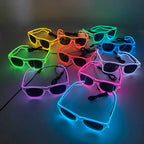 ZYOZ LED EL Wire Party Glasses with Clear Lens – Light Up Your Rave Look!