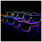 ZYOZ LED EL Wire Party Glasses with Clear Lens – Light Up Your Rave Look!