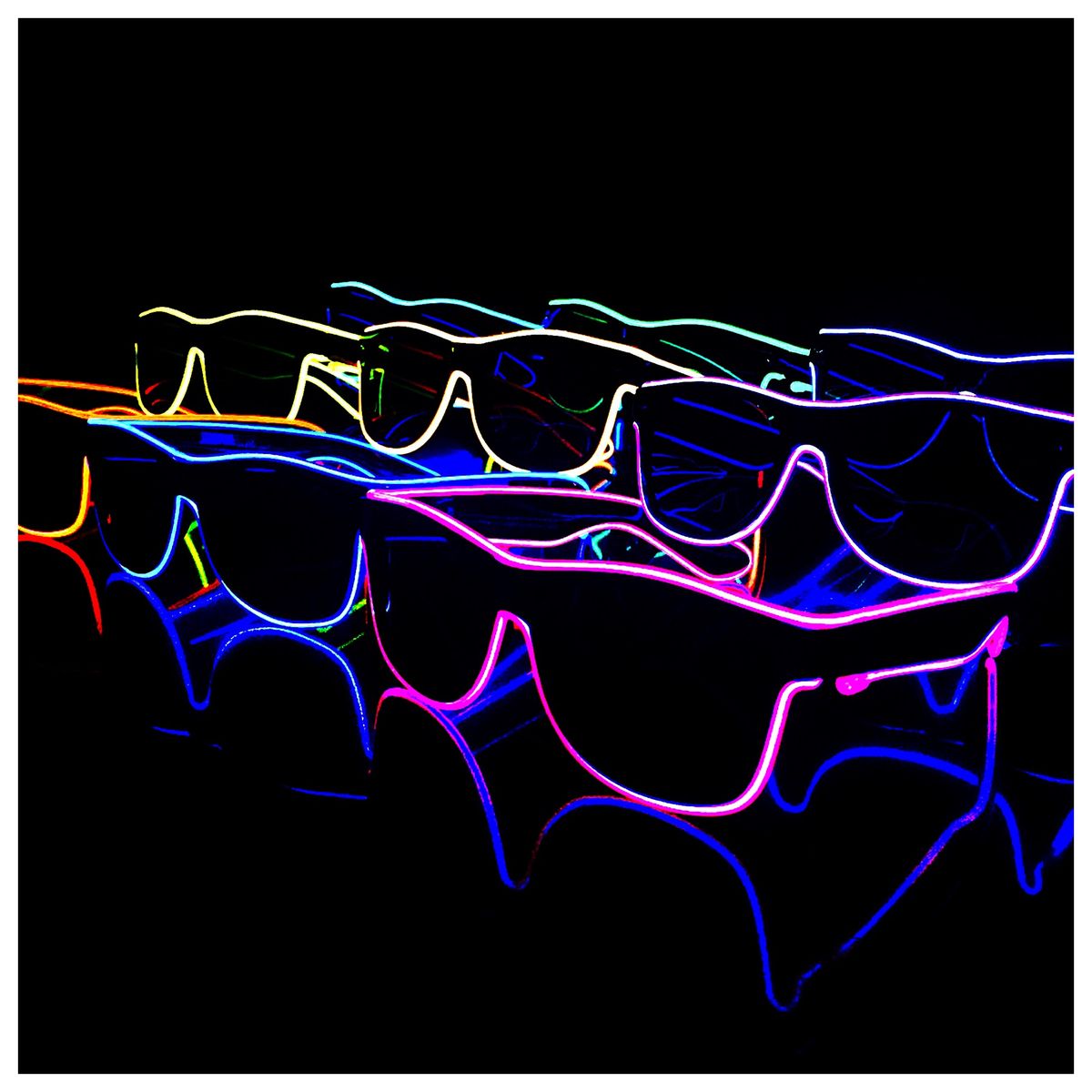 ZYOZ LED EL Wire Party Glasses with Clear Lens – Light Up Your Rave Look!
