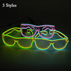 ZYOZ LED EL Wire Party Glasses with Clear Lens – Light Up Your Rave Look!