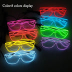 ZYOZ LED EL Wire Party Glasses with Clear Lens – Light Up Your Rave Look!