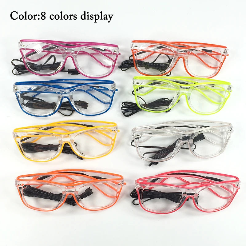 ZYOZ LED EL Wire Party Glasses with Clear Lens – Light Up Your Rave Look!