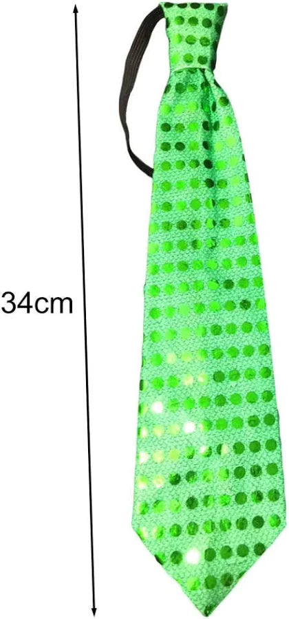 ZYOZ  Sequin Tie Set LED Light up Flashing Novelty Necktie Party Tie (random colour)