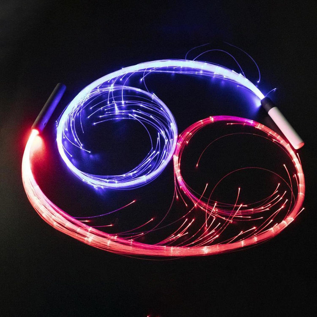Led Fiber Optic Whips Bright Light Color for Rave Concerts Blue | 1 Fiber Optic Whips