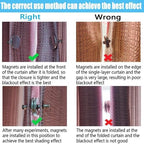 (6 Pairs) Curtain Magnets Closure, Magnetic Curtain Clips for Indoor Outdoor Curtains Prevent Light Leaking, Strong Curtain Weights Magnets for Pergola Patio Gazebo Cabana, Plus Size 0.98inch