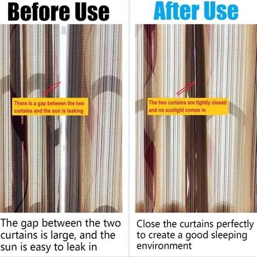 (6 Pairs) Curtain Magnets Closure, Magnetic Curtain Clips for Indoor Outdoor Curtains Prevent Light Leaking, Strong Curtain Weights Magnets for Pergola Patio Gazebo Cabana, Plus Size 0.98inch