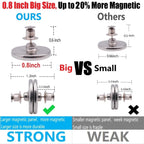 (6 Pairs) Curtain Magnets Closure, Magnetic Curtain Clips for Indoor Outdoor Curtains Prevent Light Leaking, Strong Curtain Weights Magnets for Pergola Patio Gazebo Cabana, Plus Size 0.98inch