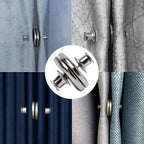 (6 Pairs) Curtain Magnets Closure, Magnetic Curtain Clips for Indoor Outdoor Curtains Prevent Light Leaking, Strong Curtain Weights Magnets for Pergola Patio Gazebo Cabana, Plus Size 0.98inch