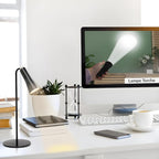 ZYOZ magnetic table lamp Rechargeable LED Desk Lamp with Magnetic Base & Clip - Dimmable 360 Degree Rotating USB C Table Lamp, Portable Reading Light Flashlight for Study Bedroom Office
