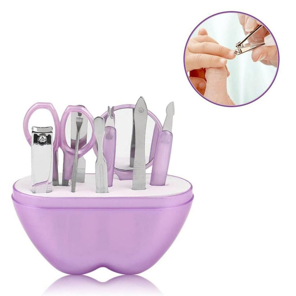 8 in 1 Apple Shape Manicure Set – Portable Nail Care Kit for Travel