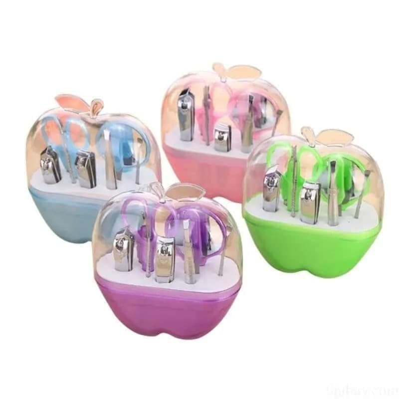 8 in 1 Apple Shape Manicure Set – Portable Nail Care Kit for Travel