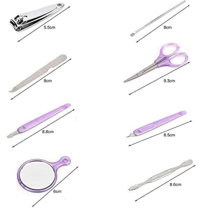 8 in 1 Apple Shape Manicure Set – Portable Nail Care Kit for Travel