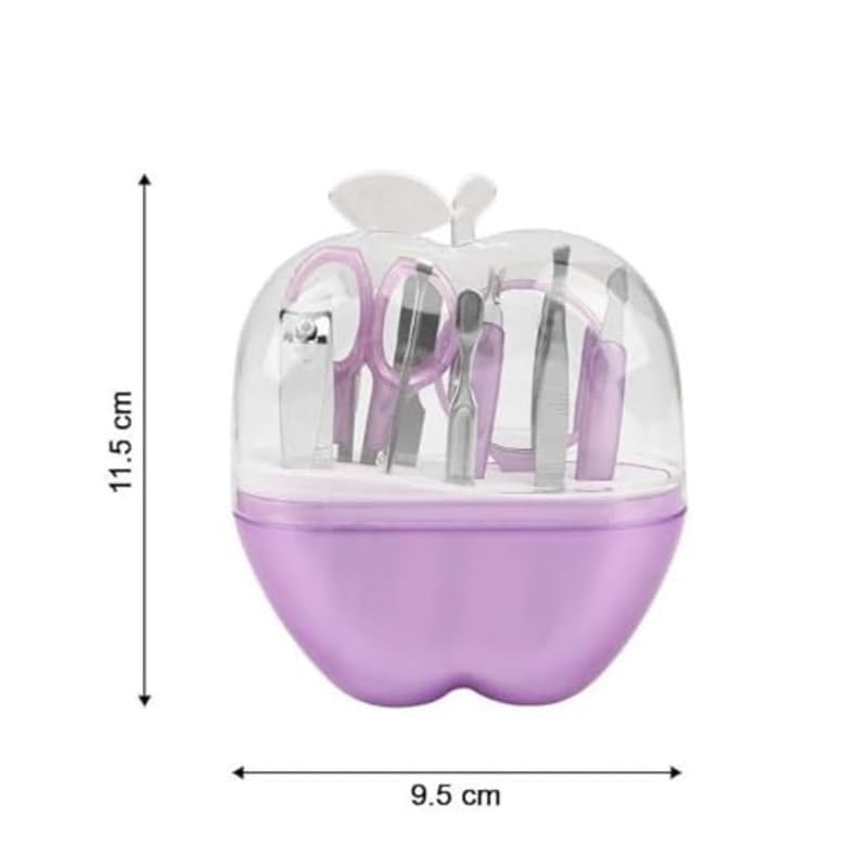 8 in 1 Apple Shape Manicure Set – Portable Nail Care Kit for Travel