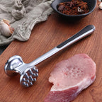 Meat Hammer Heavy Chicken Chop Beef Pork Lamb Tenderizer Kitchen Stainless Steel Cooking Tools Dishwasher Safe Marinated Heavy Duty Food Hammer, Double-Sided Meat Hammer