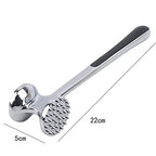 Meat Hammer Heavy Chicken Chop Beef Pork Lamb Tenderizer Kitchen Stainless Steel Cooking Tools Dishwasher Safe Marinated Heavy Duty Food Hammer, Double-Sided Meat Hammer