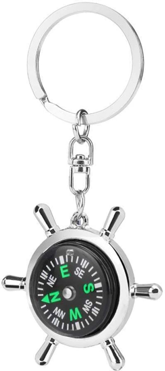 Navigator Compass Direction Metal Keychain | Portable Travel Compass for Hiking, Trekking, Camping, Outdoor Adventure | Durable Metal Car & Bike Key Ring for Everyday Use
