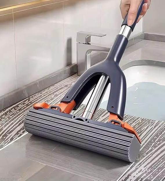 Mini Sponge Mop Roller with Super Absorbent Mop Refills Self Squeeze for Tile Marble Wall Glass Table Mirror Cleaning