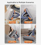 Mini Sponge Mop Roller with Super Absorbent Mop Refills Self Squeeze for Tile Marble Wall Glass Table Mirror Cleaning