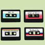 4.2 x 3 cm  Mix Tape Fridge Magnet Disc Record Cassette Tape Message Sticker, Record Fridge Magnet Strong Magnetic Sticker Decor for Crafts, Kitchen, Office Whiteboard, Cabinet- 4pcs (Random)