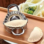 Momos Maker, Stainless Steel Dumpling Press, Pierogi Mold - Wonton Mould, Easy-Tool for Dumpling Wrapper Dough Stamp Cutter Pastry Pie Kitchen Making Tools - Silver, 1pc.