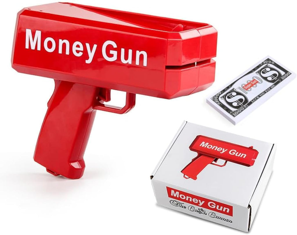 Money Gun Toy – Cash Shooter Gun with Fake Dollar Notes, Party Money Blaster for Weddings, Birthdays, Clubs & Fun Events Random 1pc