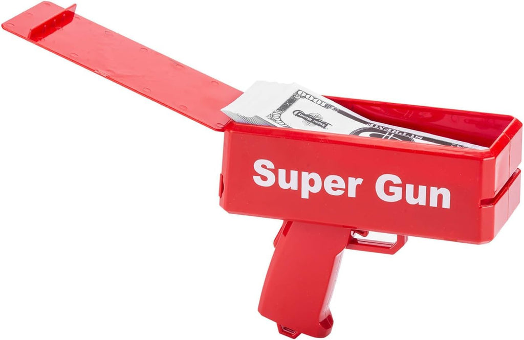 Money Gun Toy – Cash Shooter Gun with Fake Dollar Notes, Party Money Blaster for Weddings, Birthdays, Clubs & Fun Events Random 1pc