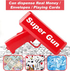 Money Gun Toy – Cash Shooter Gun with Fake Dollar Notes, Party Money Blaster for Weddings, Birthdays, Clubs & Fun Events Random 1pc