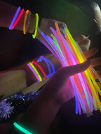 Zyoz™ Bulk Neon Glow Sticks Pack – Ultra-Bright Light-Up Bracelets, Necklaces, for Raves, & DJ Events (pack of 100)