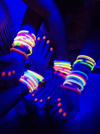 Zyoz™ Bulk Neon Glow Sticks Pack – Ultra-Bright Light-Up Bracelets, Necklaces, for Raves, & DJ Events (pack of 100)