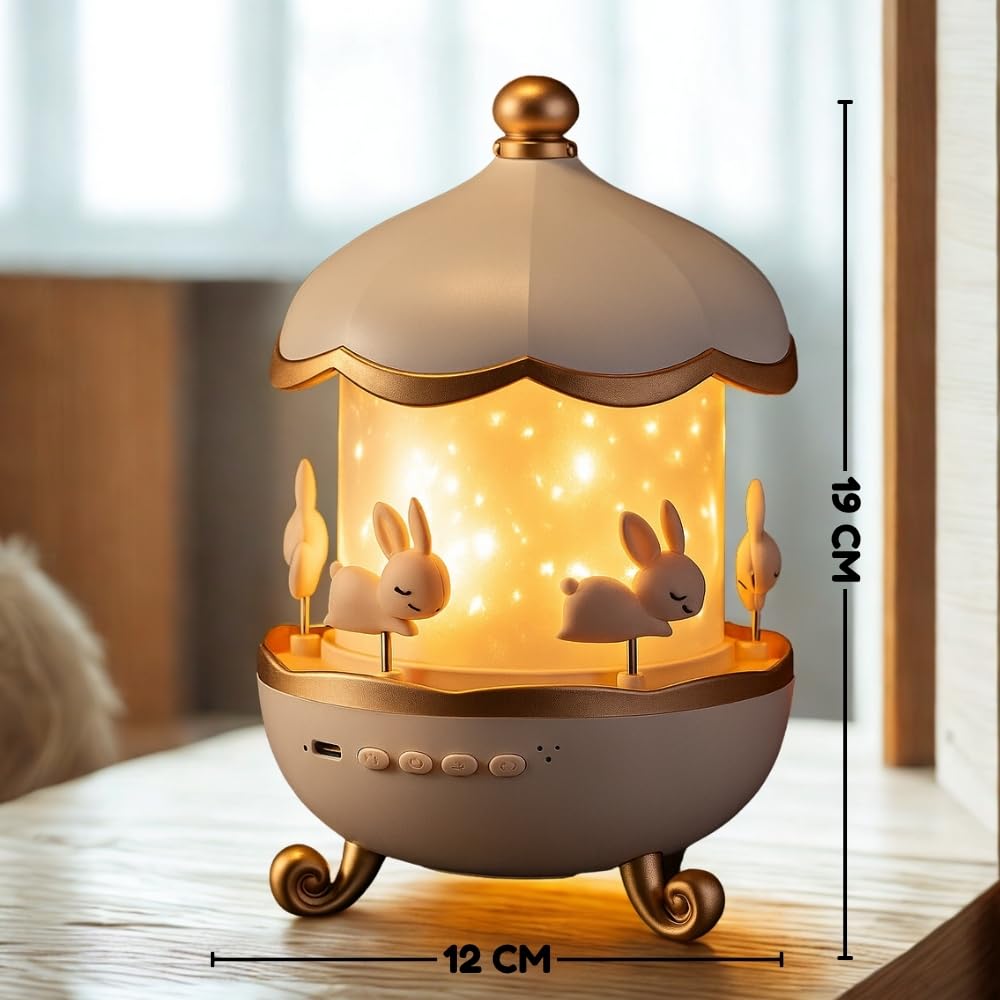 Toy Imagine Night Projector Lamp – 360° Rotating LED Starry Light with Moon, Ocean Wave & Astronaut Effects – USB Powered for Bedroom Décor – Multicolor Gift for All Ages Secondary image